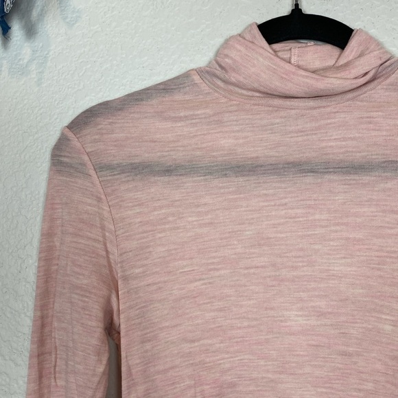 COS light pink lightweight turtleneck long sleeve top - Picture 3 of 8